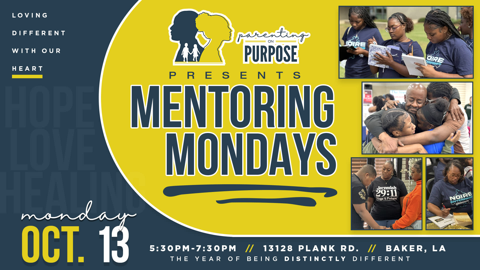 Loving Differently Mentoring Mondays Flyer